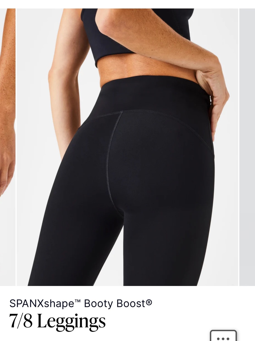 SPANX Black Booty Boost High-Waist Leggings 7/8 length - Picture 8 of 10